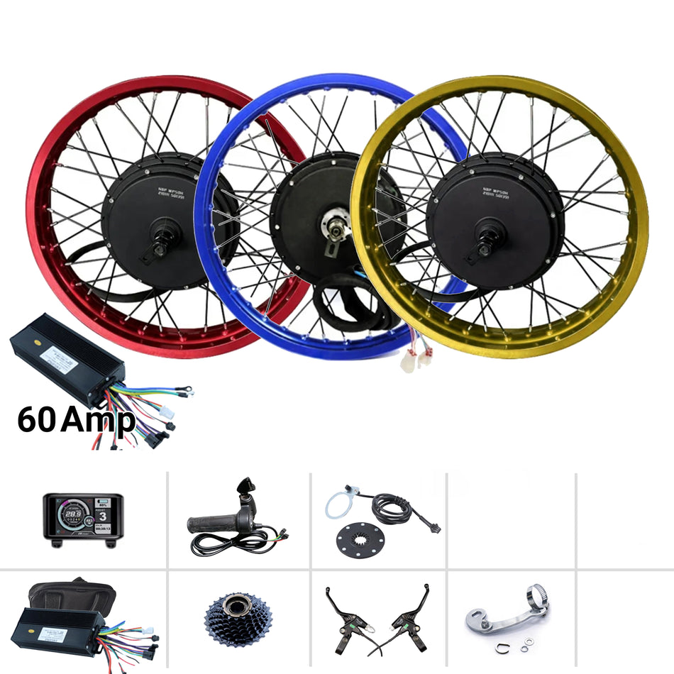 72V 3000W Kit (Coloured Rim)
