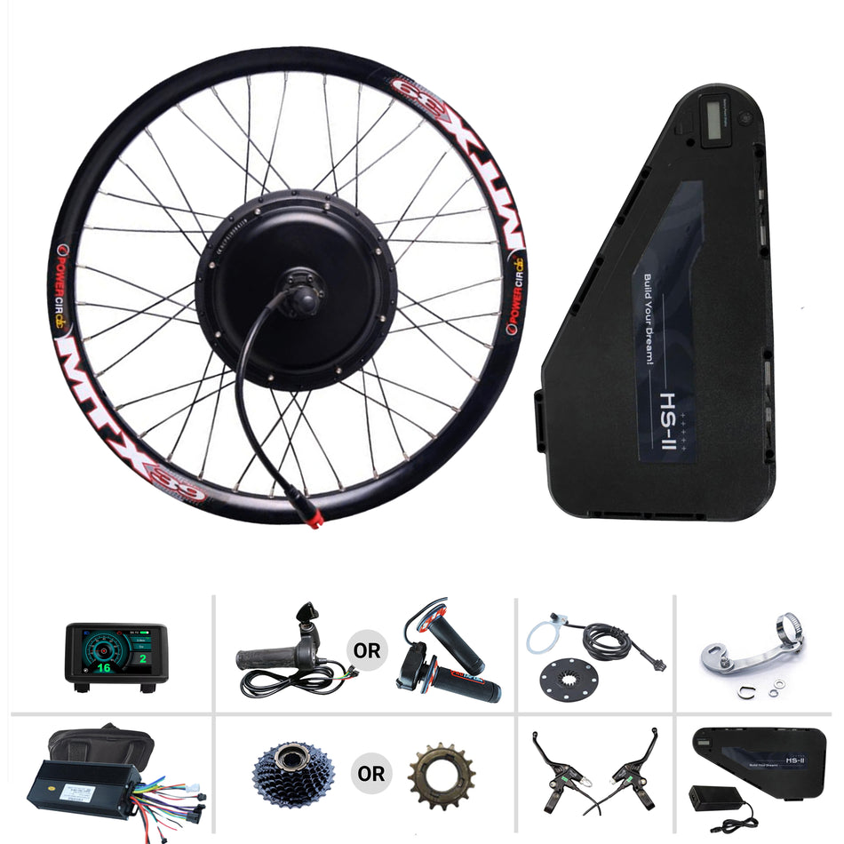 72V 3000W Full E-bike Kit with 20Ah Battery
