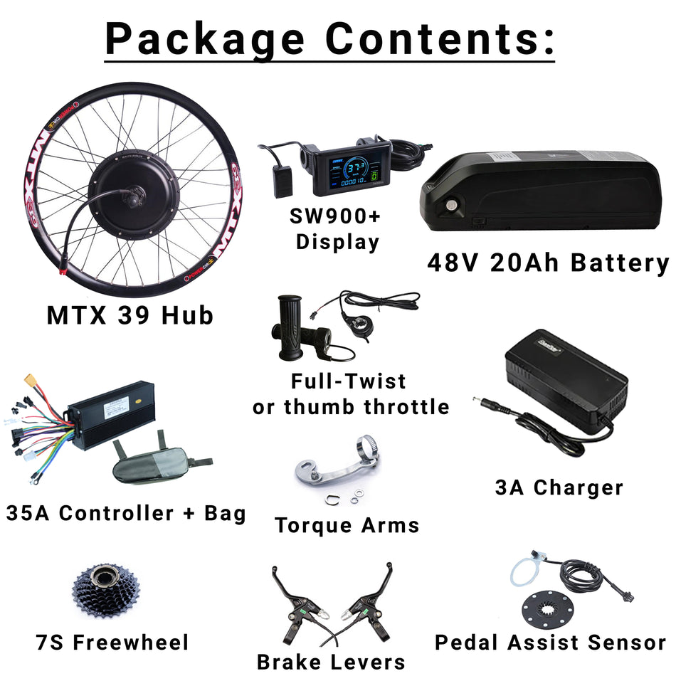 48V 1500W Full E-bike Kit with 20Ah Battery