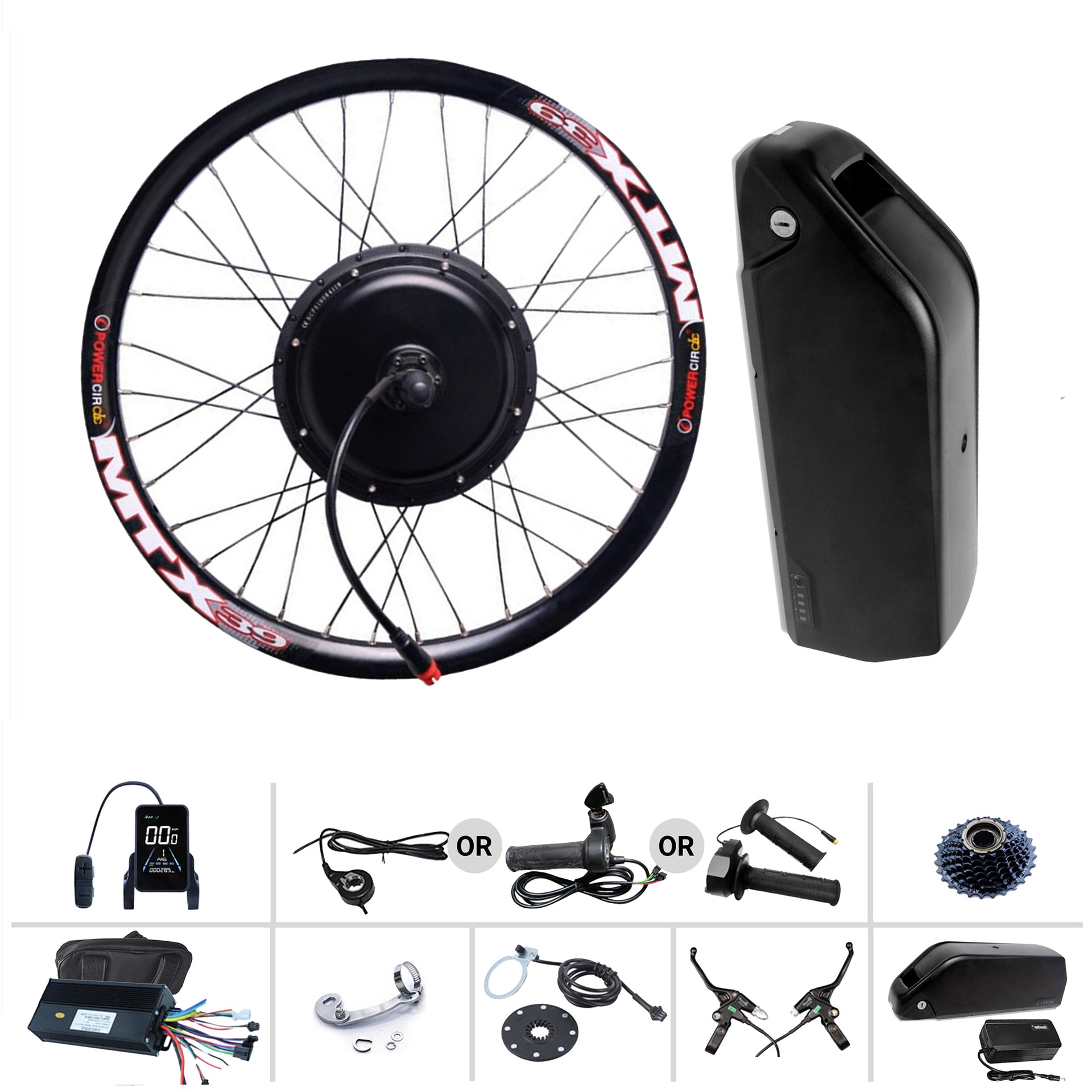 52V 2000W Full Ebike Conversion Kit with 20Ah Battery