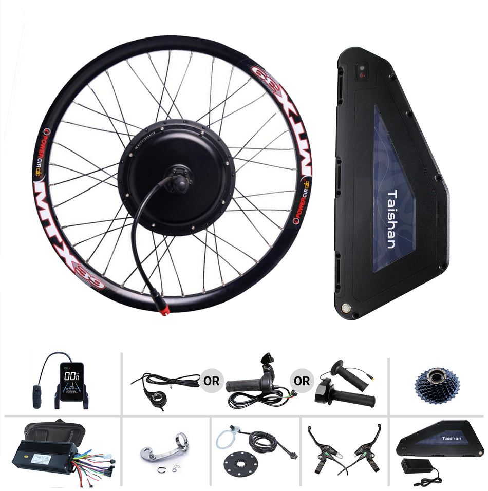 52V 2000W Full Ebike Conversion Kit with 25Ah Battery