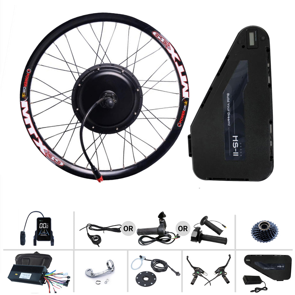 52V 2000W Full Ebike Kit with 30Ah Battery