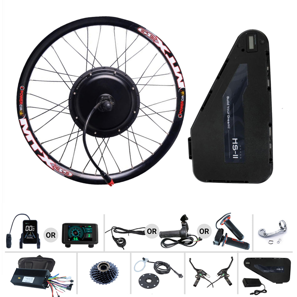 52V 2000W E-bike Conversion Kit with 30Ah Battery