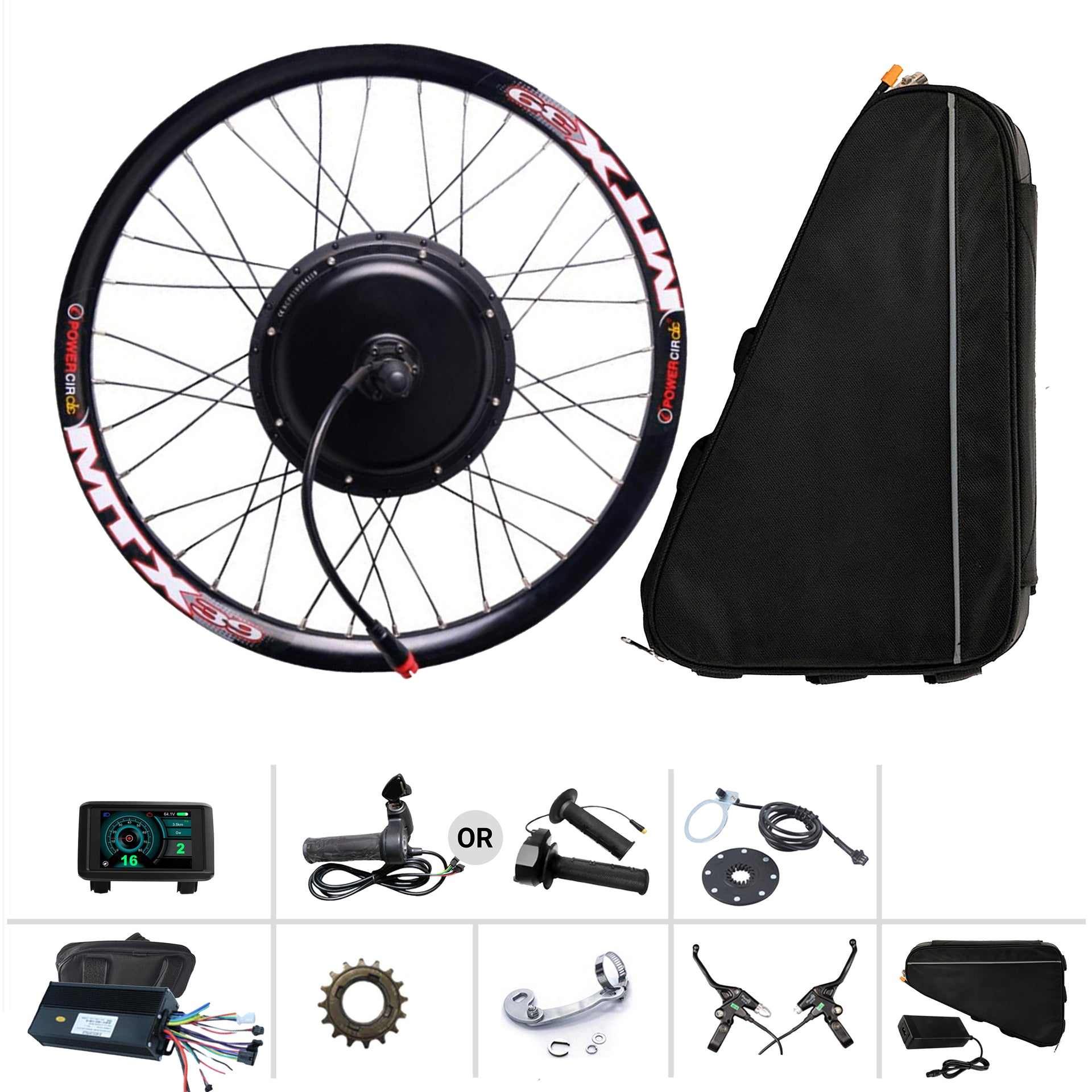 72V 5000W Full Ebike Conversion Kit with 30Ah Battery